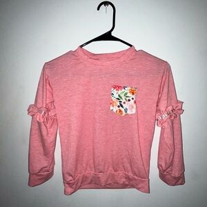 Floral Pocket Pink Kids Shirt